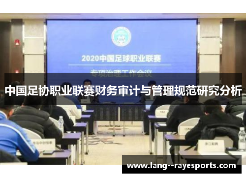 中国足协职业联赛财务审计与管理规范研究分析